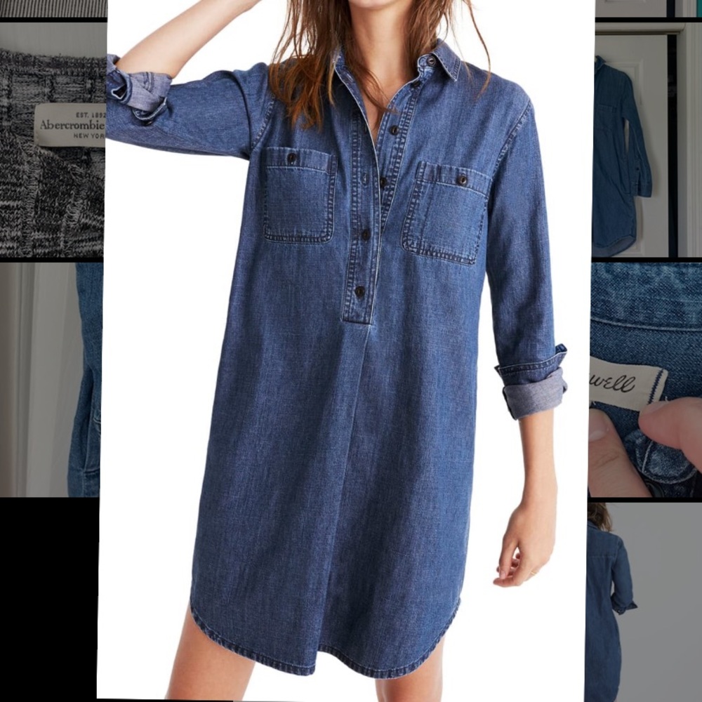 Madewell Denim Popover Dress
